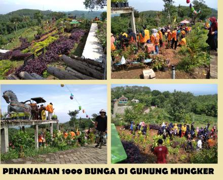 Penanaman 1000 Bunga di Wisata Gunung Mungker